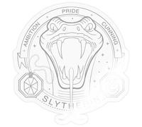 Spreadshirt Harry Potter Emblème Slytherin Serpentard - Hogwarts/Poudlard Autocollant Sticker, 10 x 10 cm, brillant transparent