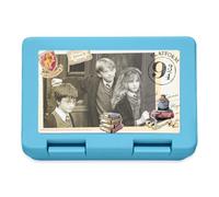 Spreadshirt Harry Potter Et Ses Amis À l'École - Poudlard/Hogwarts Express Boîte À Goûter, taille unique, bleu saphir