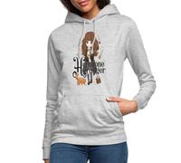 Spreadshirt Harry Potter Hermione Granger Chibi Sweat À Capuche Femme, S, Gris Clair chiné