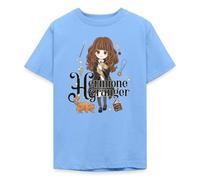 Spreadshirt Harry Potter Hermione Granger Chibi T Shirt Ado, 152/164 (12-14 Ans), Bleu Ciel