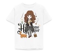 Spreadshirt Harry Potter Hermione Granger Chibi T-Shirt Enfant, 122/128 (7-8 Ans), Blanc