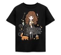 Spreadshirt Harry Potter Hermione Granger Chibi T Shirt Enfant, 122/128 (7-8 Ans), Noir
