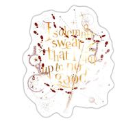 Spreadshirt Harry Potter Je Jure Solennellement - Citation Humour Autocollant Sticker, 10 x 10 cm, blanc brillant