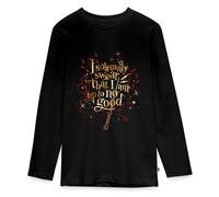 Spreadshirt Harry Potter Je Jure Solennellement - Citation Humour T-Shirt Manches Longues Ado Premium, 158/164 (12 Ans), Noir