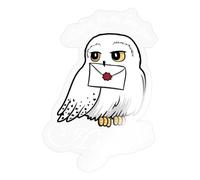 Spreadshirt Harry Potter Lettre d'Hedwige - Hogwarts/Poudlard Autocollant/Sticker, 10 x 10 cm, brillant transparent