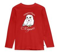Spreadshirt Harry Potter Lettre d'Hedwige - Hogwarts/Poudlard T Shirt Manches Longues Enfant Premium, 98/104 (2 Ans), Rouge
