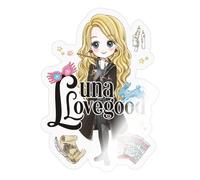 Spreadshirt Harry Potter Luna Dragonneau/Luna Lovegood - Chibi Autocollant Sticker, 10 x 10 cm, brillant transparent