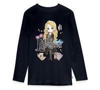 Spreadshirt Harry Potter Luna Dragonneau/Luna Lovegood - Chibi T-Shirt Manches Longues Ado Premium, 146/152 (10 Ans), Bleu Marine