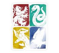 Spreadshirt Harry Potter Maisons Poudlard Autocollant/Sticker, 10 x 10 cm, brillant transparent
