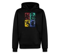 Spreadshirt Harry Potter Maisons Poudlard Sweat À Capuche Premium Homme, L, Noir