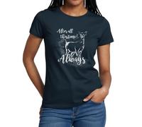 Spreadshirt Harry Potter Patronus Bichette Biche T Shirt Femme, L, Marine