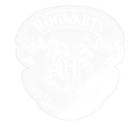 Spreadshirt Harry Potter Poudlard Emblème Blanc Marque Officielle Autocollant/Sticker, 10 x 10 cm, brillant transparent