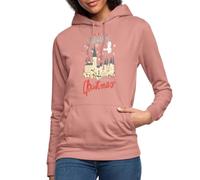 Spreadshirt Harry Potter Rather Stay at Hogwarts Poudlard Noël Pull Moche École Sweat À Capuche Femme, XXL, Rose poudré