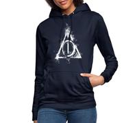 Spreadshirt Harry Potter Symbole Reliques De La Mort Cadeau Sweat À Capuche Femme, L, Marine