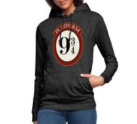 Spreadshirt Harry Potter Voie 9 3/4 Train Rouge/Hogwarts Express Sweat À Capuche Femme, XL, Charbon
