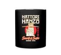 Spreadshirt Hattori Hanzo Swords Sushi Okinawa Japon Humour Samouraï Mug Tasse, taille unique, noir