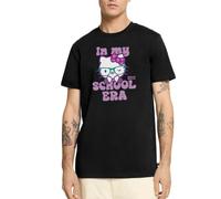 Spreadshirt Hello Kitty avec des Lunettes in My School Era T-Shirt Premium Homme, S, Noir