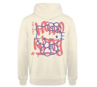 Spreadshirt Hello Kitty avec Lettres dans Un Style Graffiti Sweat À Capuche Unisexe, XL, Vanille