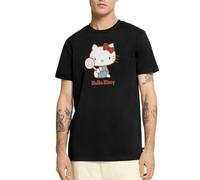 Spreadshirt Hello Kitty avec Une Sucette T-Shirt Premium Homme, S, Noir