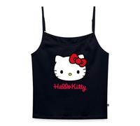 Spreadshirt Hello Kitty Classique avec Lettrage Hello Kitty Débardeur à Fines Bretelles Femme, L, Bleu Marine