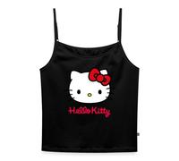 Spreadshirt Hello Kitty Classique avec Lettrage Hello Kitty Débardeur à Fines Bretelles Femme, L, Noir