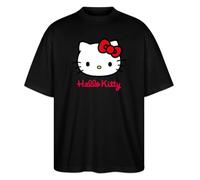 Spreadshirt Hello Kitty Classique avec Lettrage Hello Kitty T Shirt Oversize Stanley/Stella Unisexe Bio, 3XL, Noir