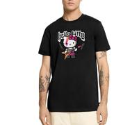 Spreadshirt Hello Kitty en Tenue De Rock Joue De La Guitare T Shirt Homme Premium, XL, Noir