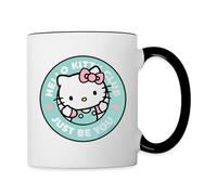 Spreadshirt Hello Kitty Just Be You Hello Kitty Club Mug Bicolore, taille unique, blanc/noir