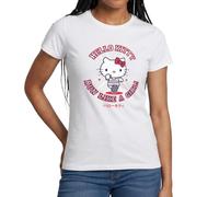 Spreadshirt Hello Kitty Run Like A Girl T Shirt Femme, S, Blanc
