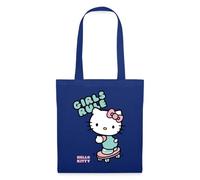 Spreadshirt Hello Kitty Sur Un Skateboard Avec Girls Rules Tote Bag, taille unique, bleu royal