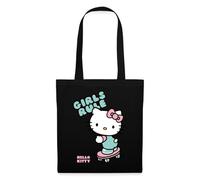Spreadshirt Hello Kitty Sur Un Skateboard Avec Girls Rules Tote Bag, taille unique, noir