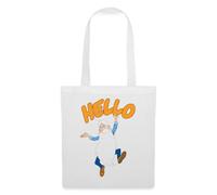 Spreadshirt Hello Maestro avec Lettrage Hello Sac en Tissu, Taille Unique, Blanc