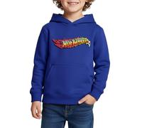 Spreadshirt Hot Wheels Design Logo avec Flammes Sweat À Capuche Enfant Premium, 146/152 (10 Ans), Bleu Roi