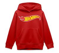 Spreadshirt Hot Wheels Logo Classique Marchandise Officielle Sweat À Capuche Enfant Premium, 98/104 (2 Ans), Rouge
