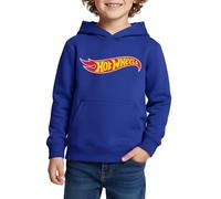 Spreadshirt Hot Wheels Logo Classique Marchandise Officielle Sweat À Capuche Enfant Premium, 98/104 (2 Ans), Bleu Roi
