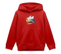 Spreadshirt Hot Wheels Made to Race Sweat À Capuche Enfant Premium, 110/116 (4 Ans), Rouge