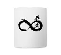 Spreadshirt Humour Triathlon - Cadeau Pour Sportif/Triathlète/Athlète Mug Blanc, taille unique, blanc