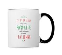 Spreadshirt Italienne Parfaite Cadeau Humour Italie Mug Bicolore