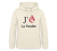 Spreadshirt J’Aime La Vendée Cœur Vendéen Cadeau Vendée Sweat À Capuche Femme, M, Vanille