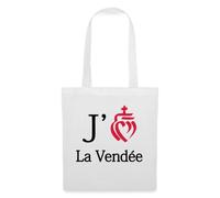 Spreadshirt J’aime La Vendée Cœur Vendéen Cadeau Vendée Tote Bag, taille unique, blanc