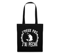 Spreadshirt J’Peux Pas J’Ai Pêche Humour Pêche Cadeau Pêcheur Tote Bag, taille unique, noir
