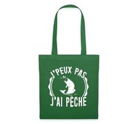 Spreadshirt J’Peux Pas J’Ai Pêche Humour Pêche Cadeau Pêcheur Tote Bag, taille unique, vert sapin