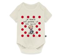 Spreadshirt J'ai Franchi Mon Premier Col Body Manches Courtes Bébé Bio, 80 (9-12 mois), blanc cassé