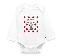 Spreadshirt J'ai Franchi Mon Premier Col Body Manches Longues Bébé Bio, 68 (3-6 mois), blanc