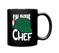 Spreadshirt J'Ai Glissé Chef 7ème Compagnie Mug Tasse, taille unique, noir