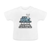 Spreadshirt J'Ai Un Secret Je Vais Être Grand-Frère T-Shirt Bio Bébé, 18-24 Mois, Blanc