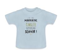 Spreadshirt J'Ai Une Marraine Cinglée Cadeau Marraine Humour Famille T Shirt Bébé Bio, 18-24 Mois, Bleu Clair
