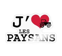 Spreadshirt J'aime les Paysans Je Suis Avec des Agriculteurs Autocollant Sticker, 10 x 10 cm, brillant transparent