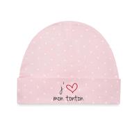 Spreadshirt J'aime Mon Tonton Cadeau Meilleur Tonton Bonnet Bébé Coton Bio