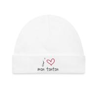 Spreadshirt J'aime Mon Tonton Cadeau Meilleur Tonton Bonnet Bébé Coton Bio